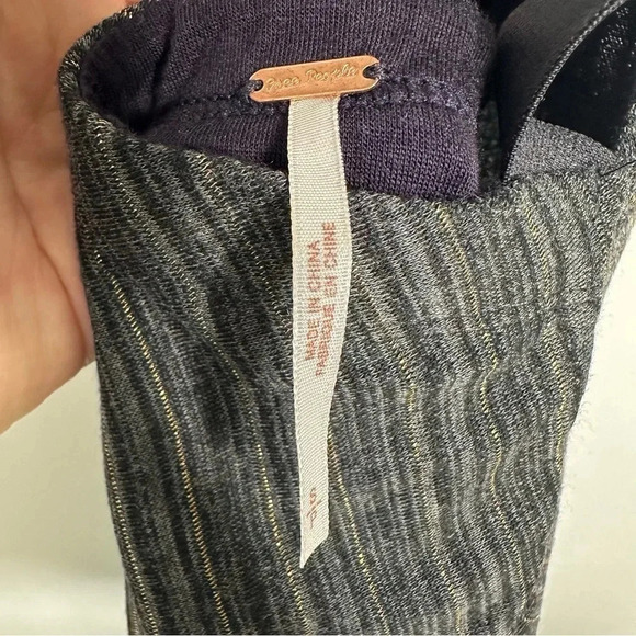 Free People Charcoal Gold Stripe Temptress Bodycon Dress - Picture 7 of 10